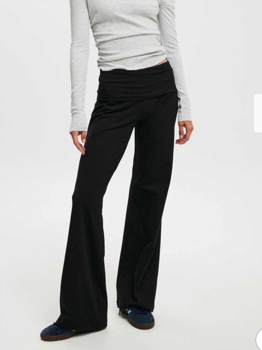 Cotton On Black Fold-Over Waist Pants